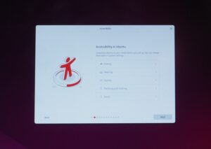 アクセシビリティ設定画面