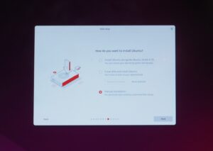 ディスクのセットアップ画面